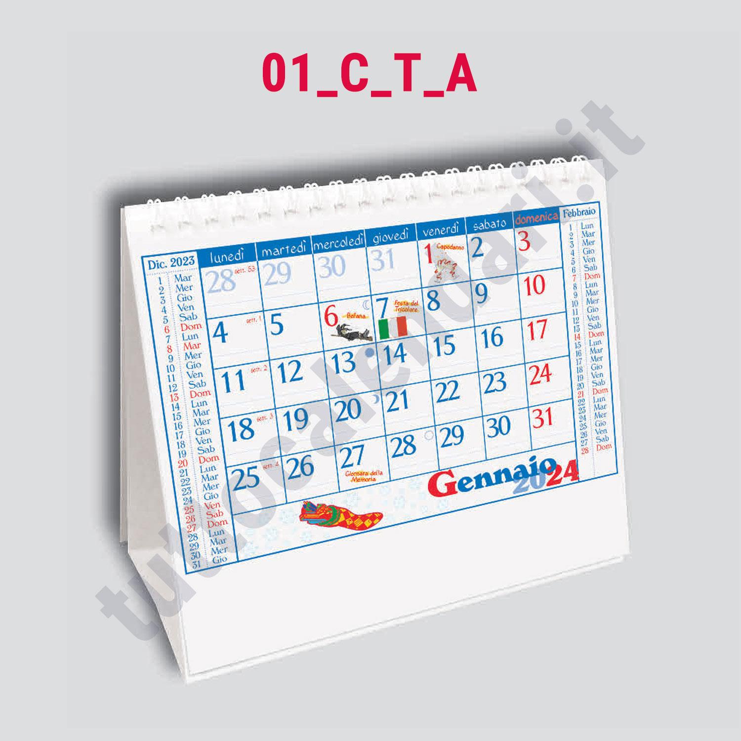 Stampa calendario commerciale da scrivania