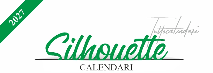 Calendari da muro silhouette commerciali Calendari da muro silhouette commerciali