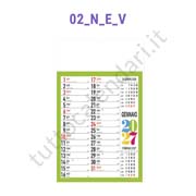 Calendario olandese commerciale verde Stampa calendario commerciale da muro