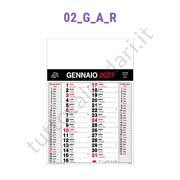 Calendario aziandale rosso/nero da parete tipo olandese Stampa calendario commerciale da muro