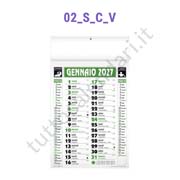 Calendario olandese commerciale verde da muro con grafica personalizzata Stampa calendario da parete personalizzato