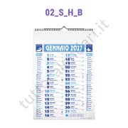 Calendario olandese commerciale blu da muro con grafica personalizzata Stampa calendario da parete personalizzato