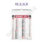Calendario olandese commerciale rosso da muro con grafica personalizzata Stampa calendario da parete personalizzato