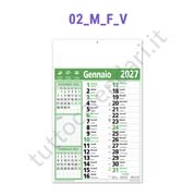 Calendario mensile commerciale azzurro con note Stampa calendario commerciale da parete con note