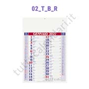 Calendario olandese commerciale rosso da muro termosaldato Stampa calendario commerciale da parete