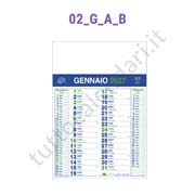 Calendario aziandale blu/verde da parete tipo olandese Stampa calendario commerciale da muro