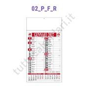Calendario olandese commerciale da parete listellato rosso/nero Stampa calendario commerciale olandese