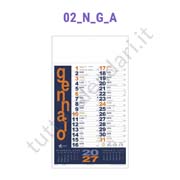 Calendario olandese commerciale arancione/blu Stampa calendario olandese da muro colorato