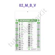Calendario olandese commerciale verde da muro personalizzato Stampa calendario olandese da muro