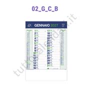 Calendario olandese commerciale blu/verde da muro personalizzato promozionale Stampa calendario da muro olandese