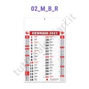 Calendario olandese commerciale rosso da muro personalizzato Stampa calendario olandese da muro