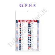 Calendario olandese commerciale da parete Rosso/Blu Stampa calendario commerciale olandese