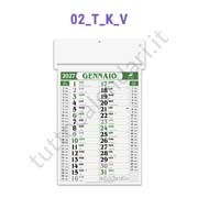 Calendario olandese commerciale passafoglio verde da parete personalizzato Stampa calendario da muro olandese