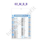 Calendario olandese commerciale blu da muro personalizzato Stampa calendario olandese da muro