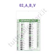 Calendario olandese commerciale verde da parete Stampa calendario commerciale olandese