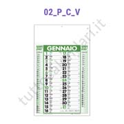Calendario olandese commerciale verde da parete con testata stampata e personalizzata Stampa calendario olandese commerciale da muro