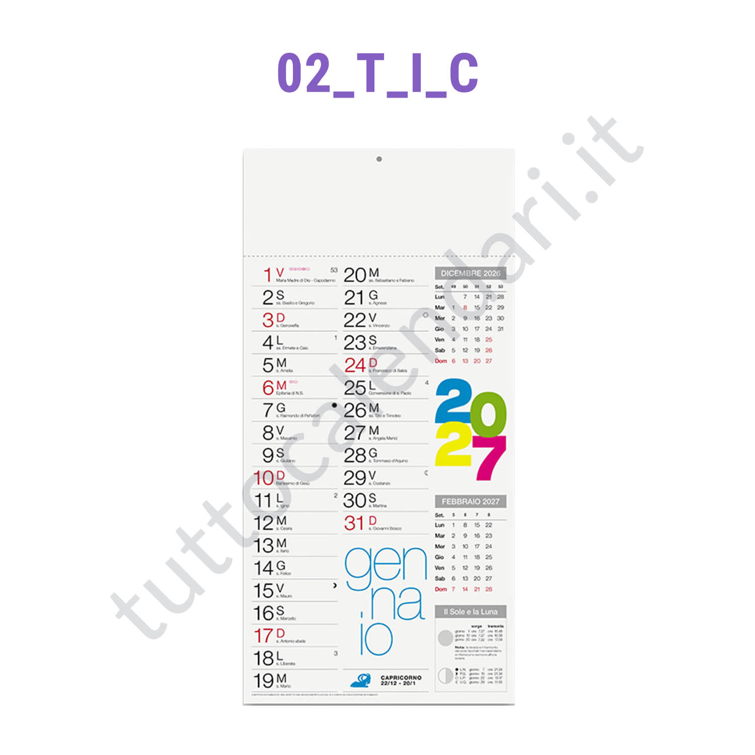 Calendario olandese commerciale colorato Stampa calendario da parete olandese