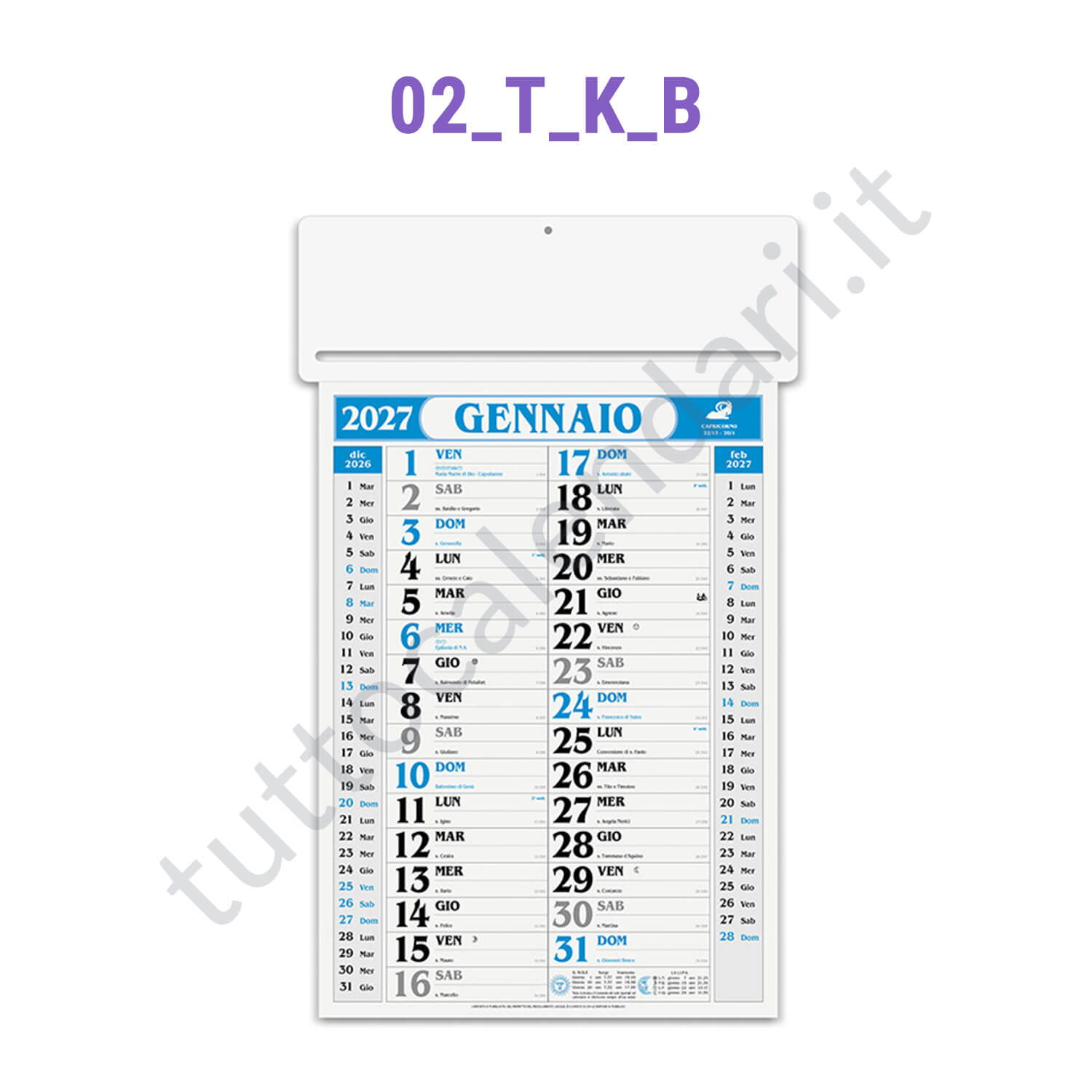 Calendario olandese commerciale passafoglio blu da parete personalizzato Stampa calendario da muro olandese