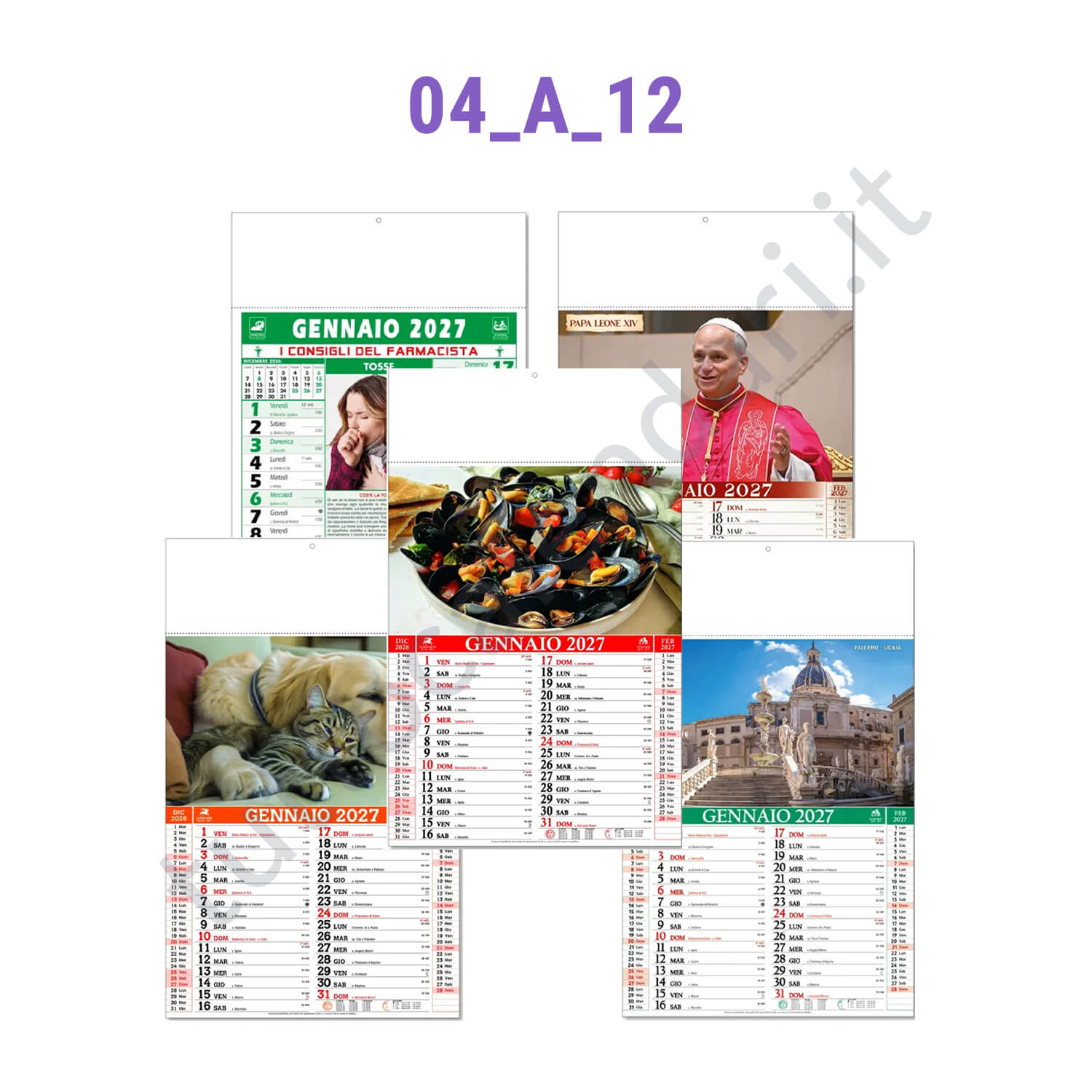 Calendario illustrato da parete 2027 Calendario illustrato da parete 2027