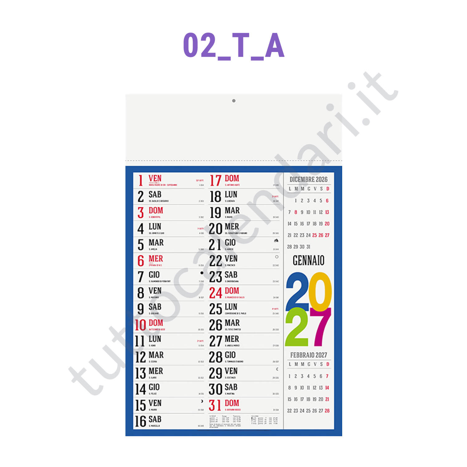 Calendario da muro swedish personalizzato Stampa calendario commerciale da muro