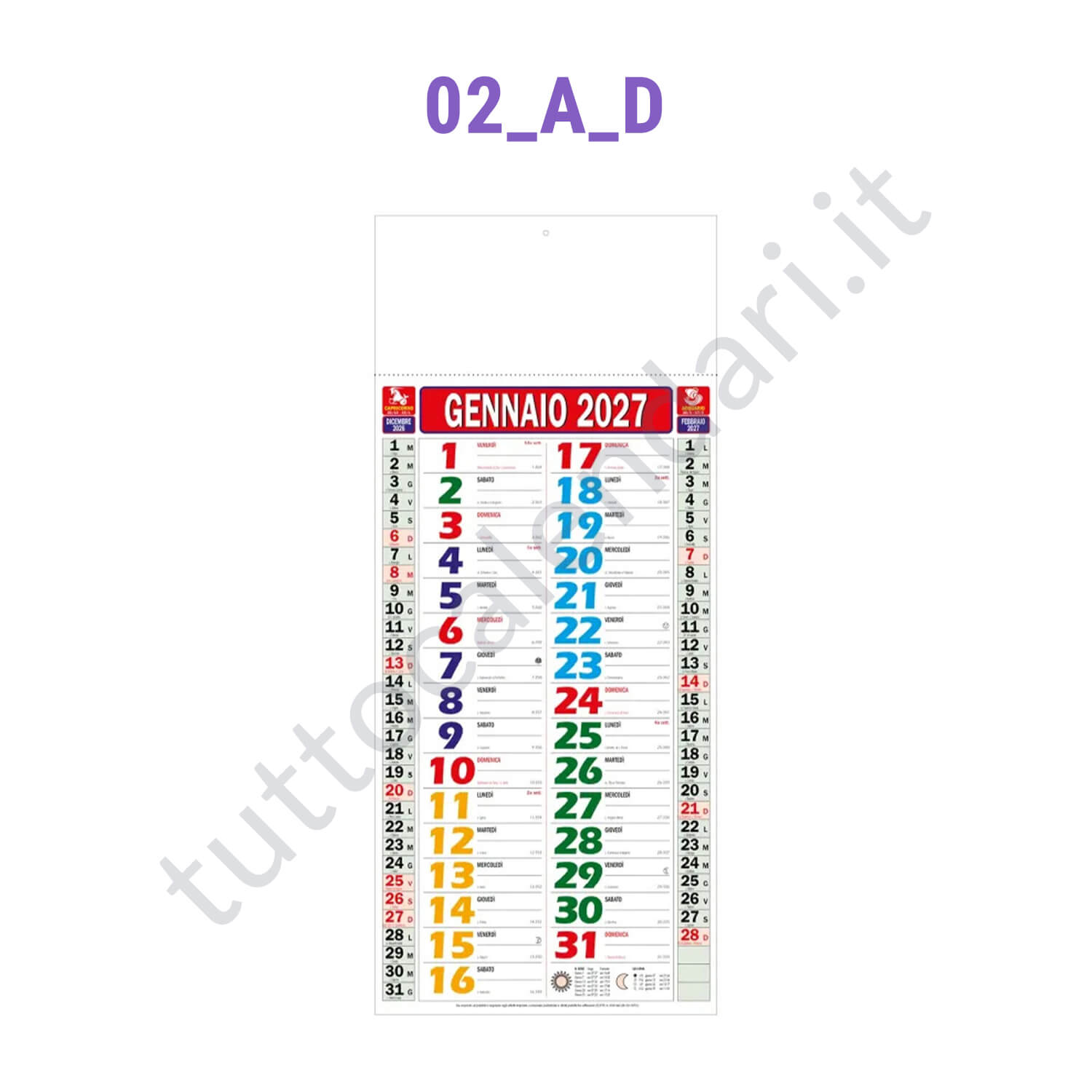 Stampa calendario olandese da muro