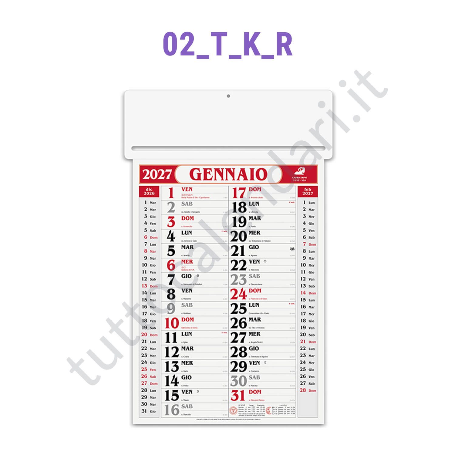 Calendario olandese commerciale passafoglio rosso da parete personalizzato Stampa calendario da muro olandese