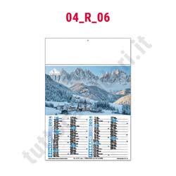 Calendario da parete mensile monti