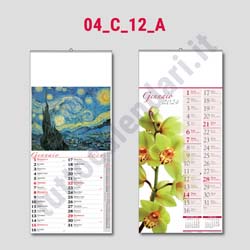 Calendari illustrati silhouette mensili