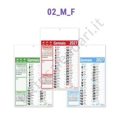 Calendario olandese commerciale con note Stampa calendario commerciale da parete con note