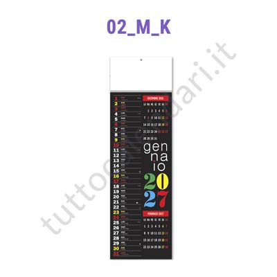 Stampa calendario olandese da muro silhouette slim