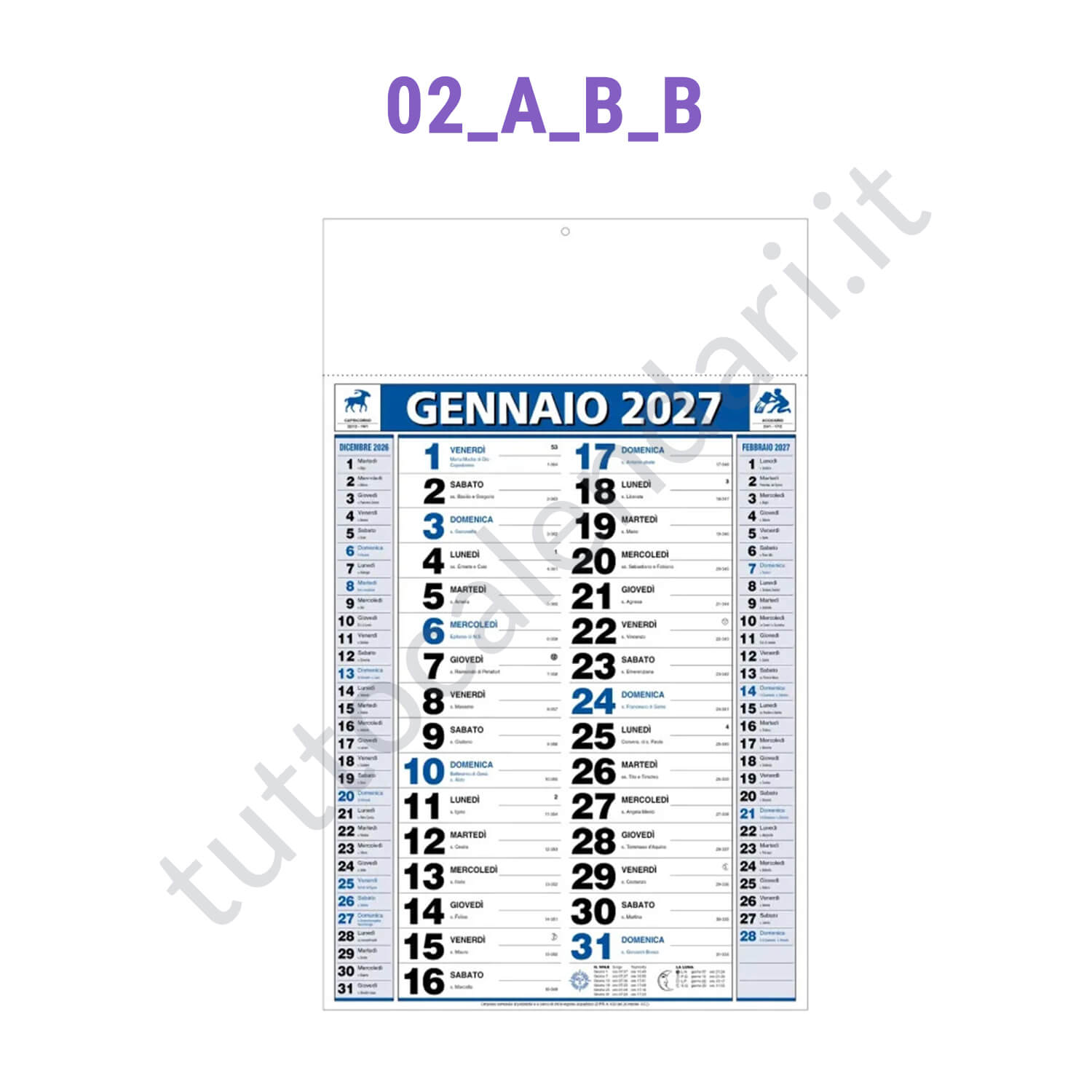 Stampa calendario commerciale olandese