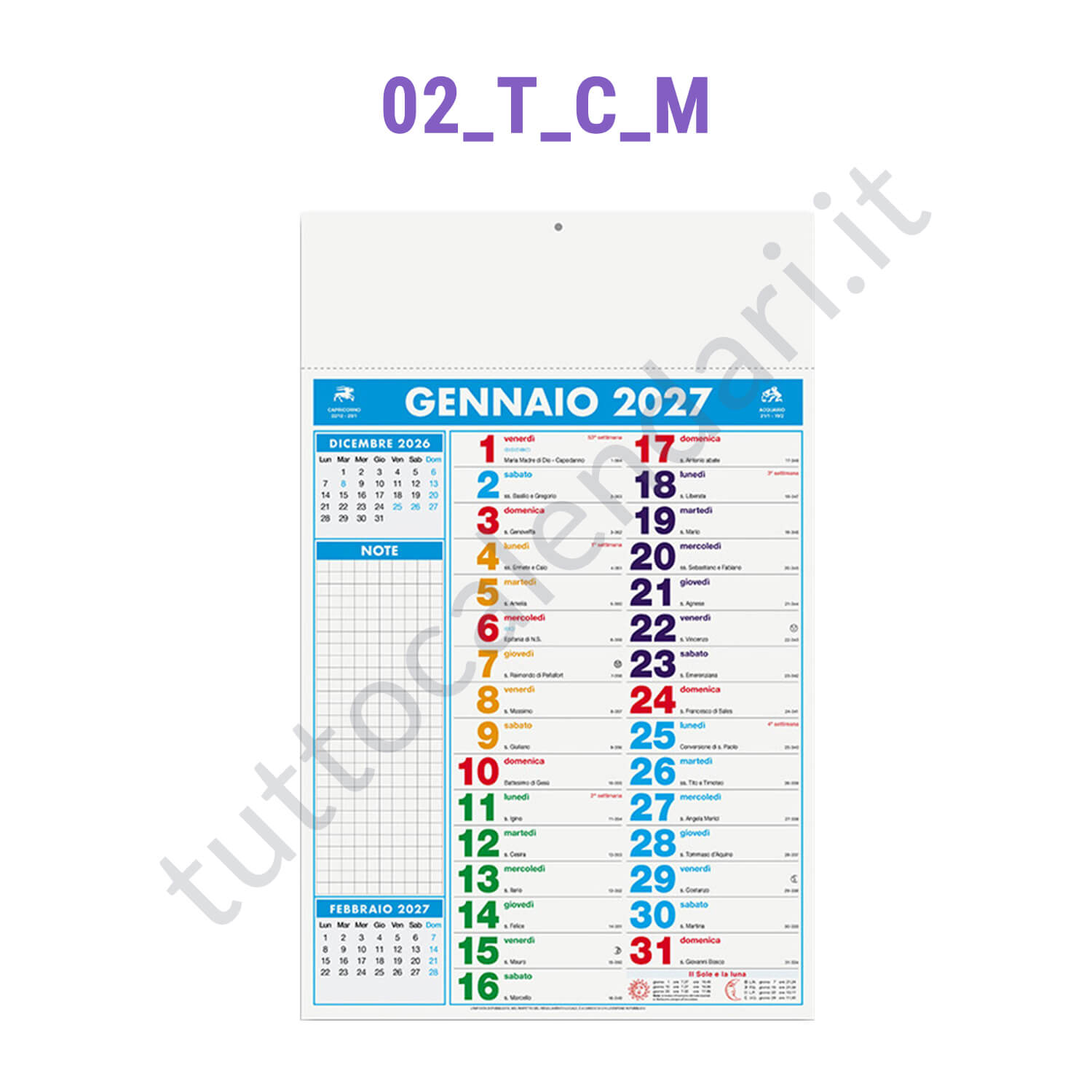 Calendario olandese commerciale trimensile colorato Stampa calendario da parete olandese