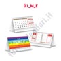 Calendario commerciale multicolor da tavolo