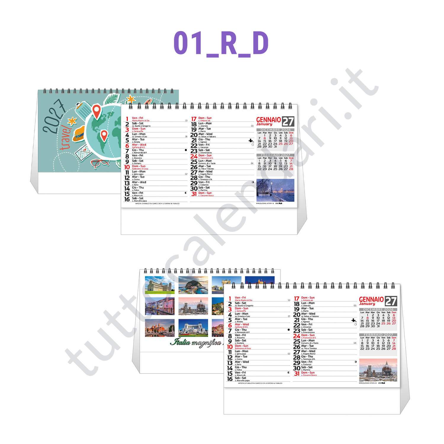 vendita calendari da scivania 2027 illustrati calendario da scrivania 2027 illustrato