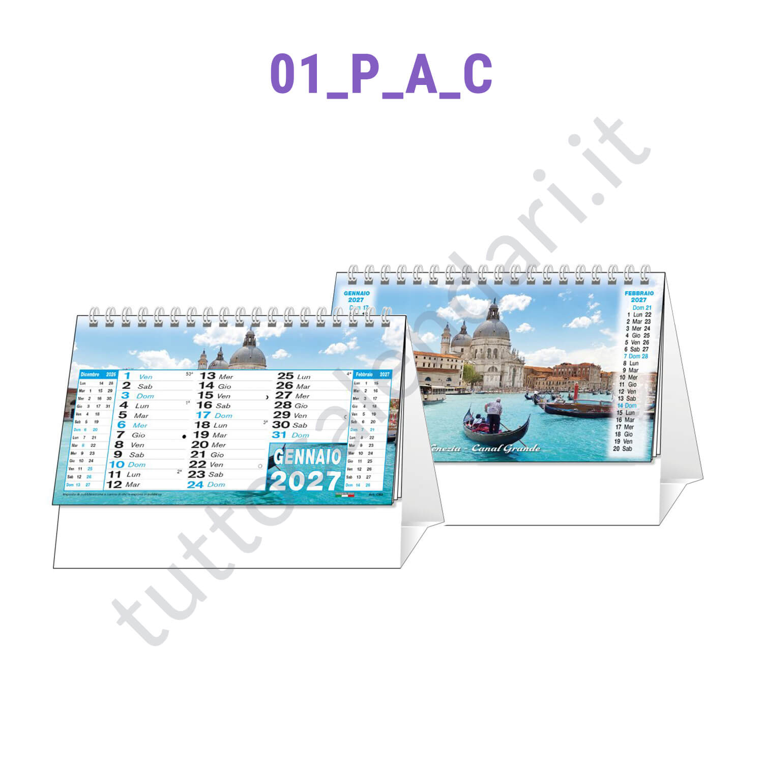 calendario da tavolo illustrato