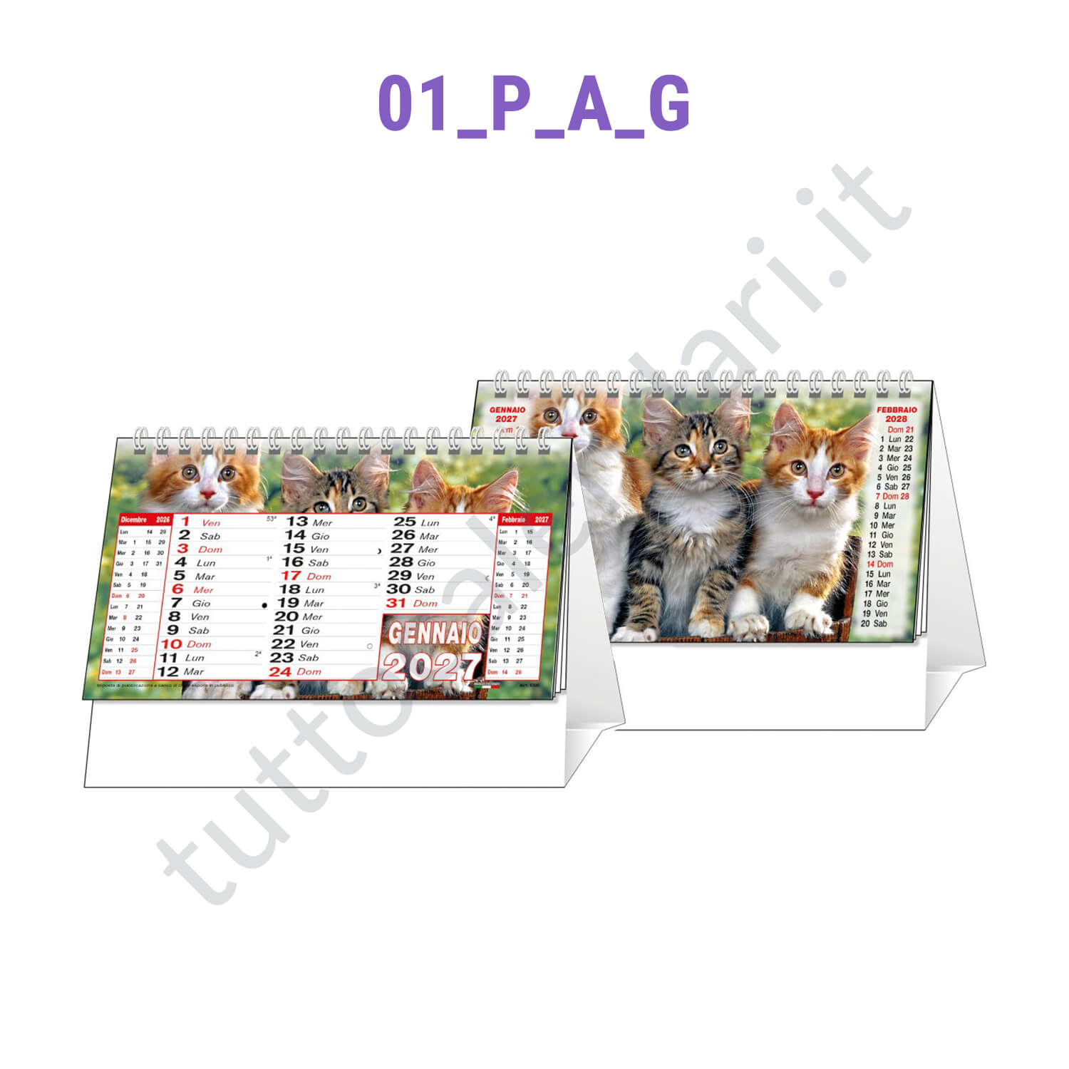 calendario da tavolo illustrato