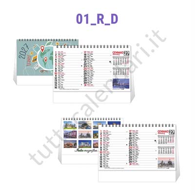 calendario da scrivania 2027 illustrato 