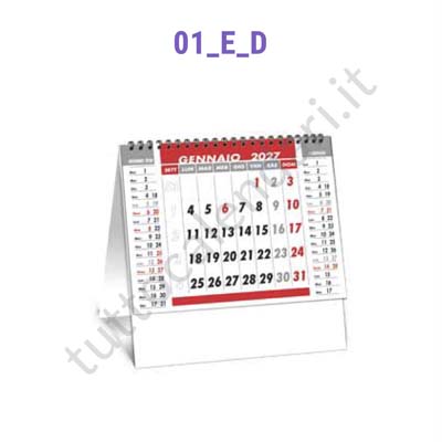 Calendario da tavolo a cavallotto commerciale