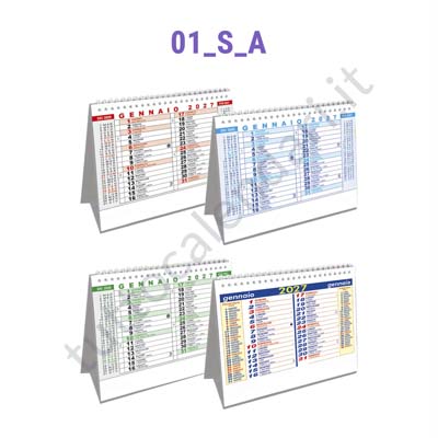 Calendario da tavolo a cavallotto commerciale