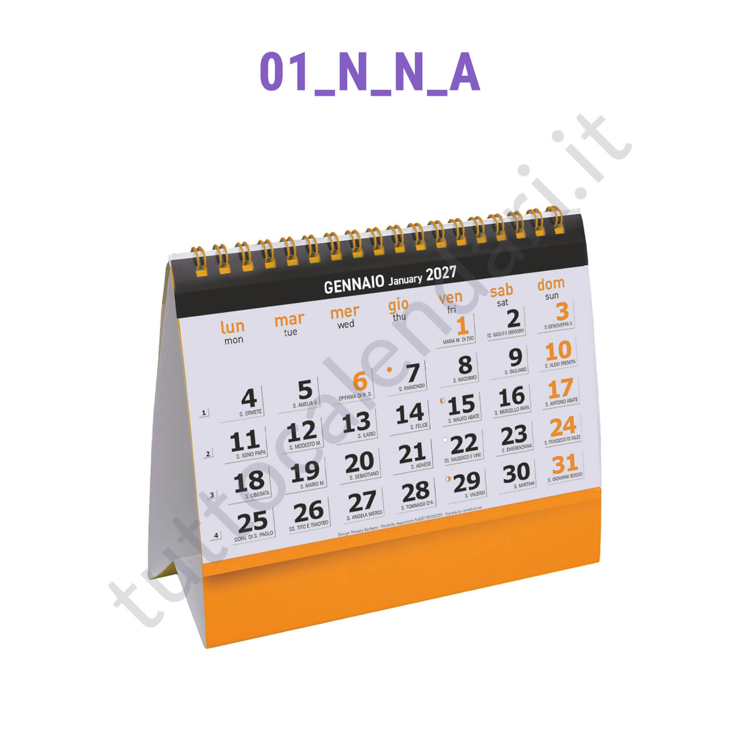 calendario da tavolo arancione calendari da tavolo personalizzati per aziende