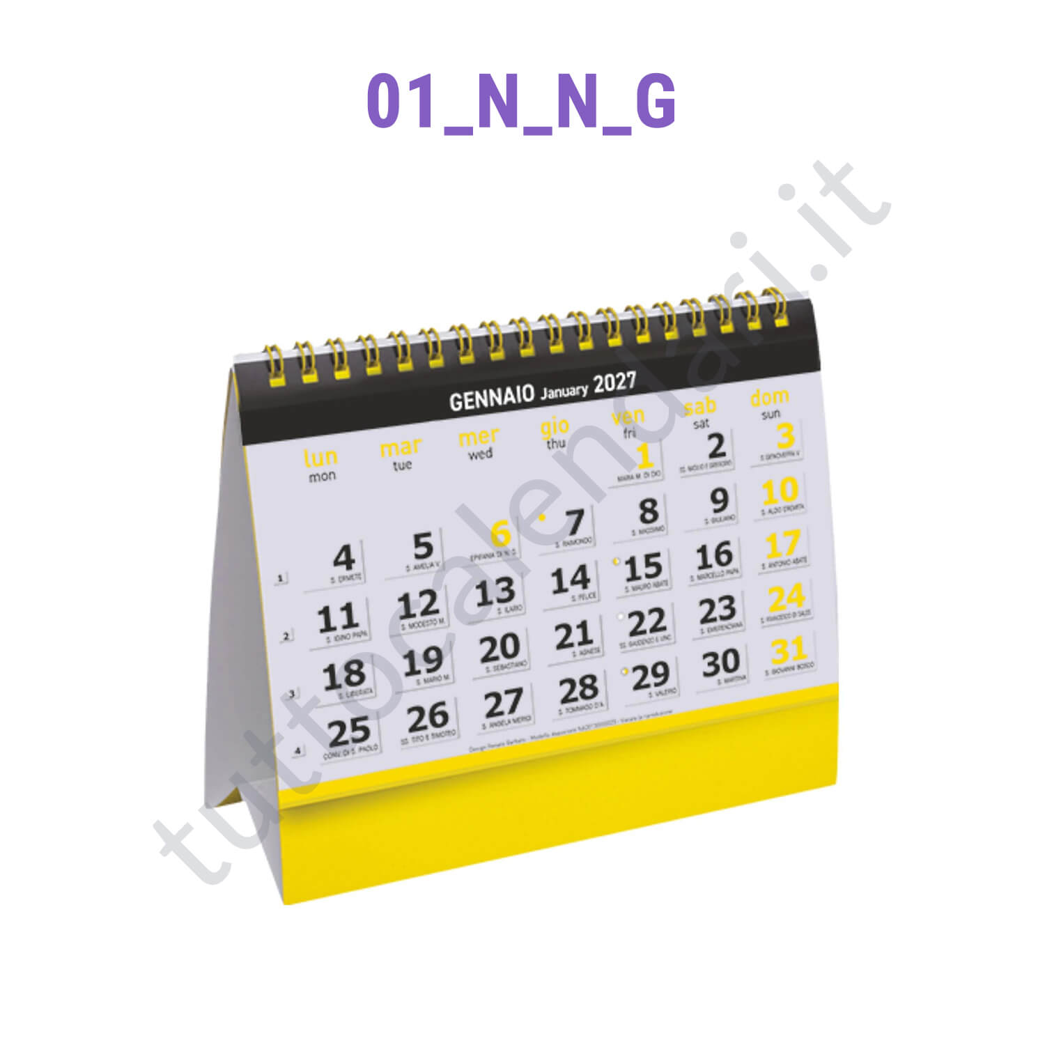 calendario da tavolo giallo calendari da tavolo personalizzati per aziende