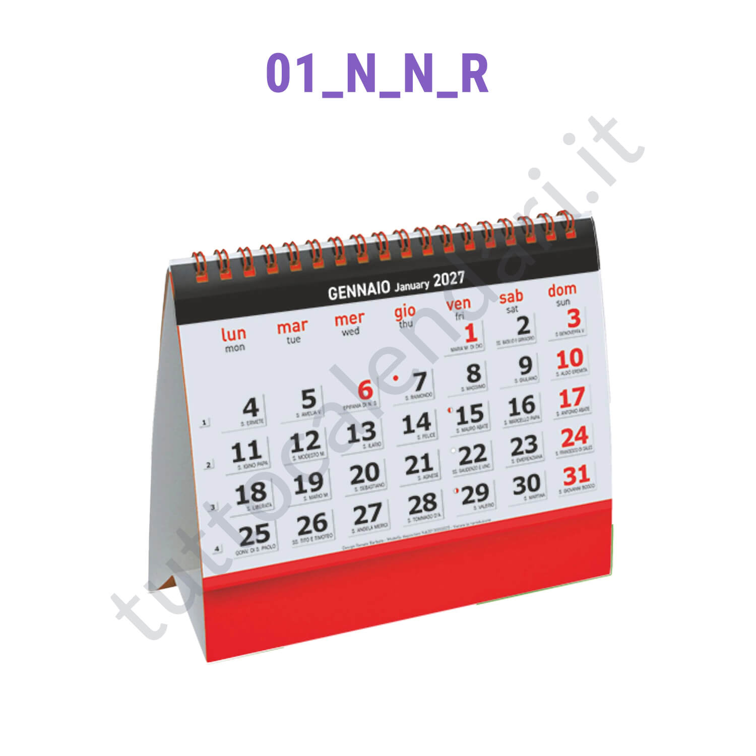 calendario da tavolo rosso calendari da tavolo personalizzati per aziende