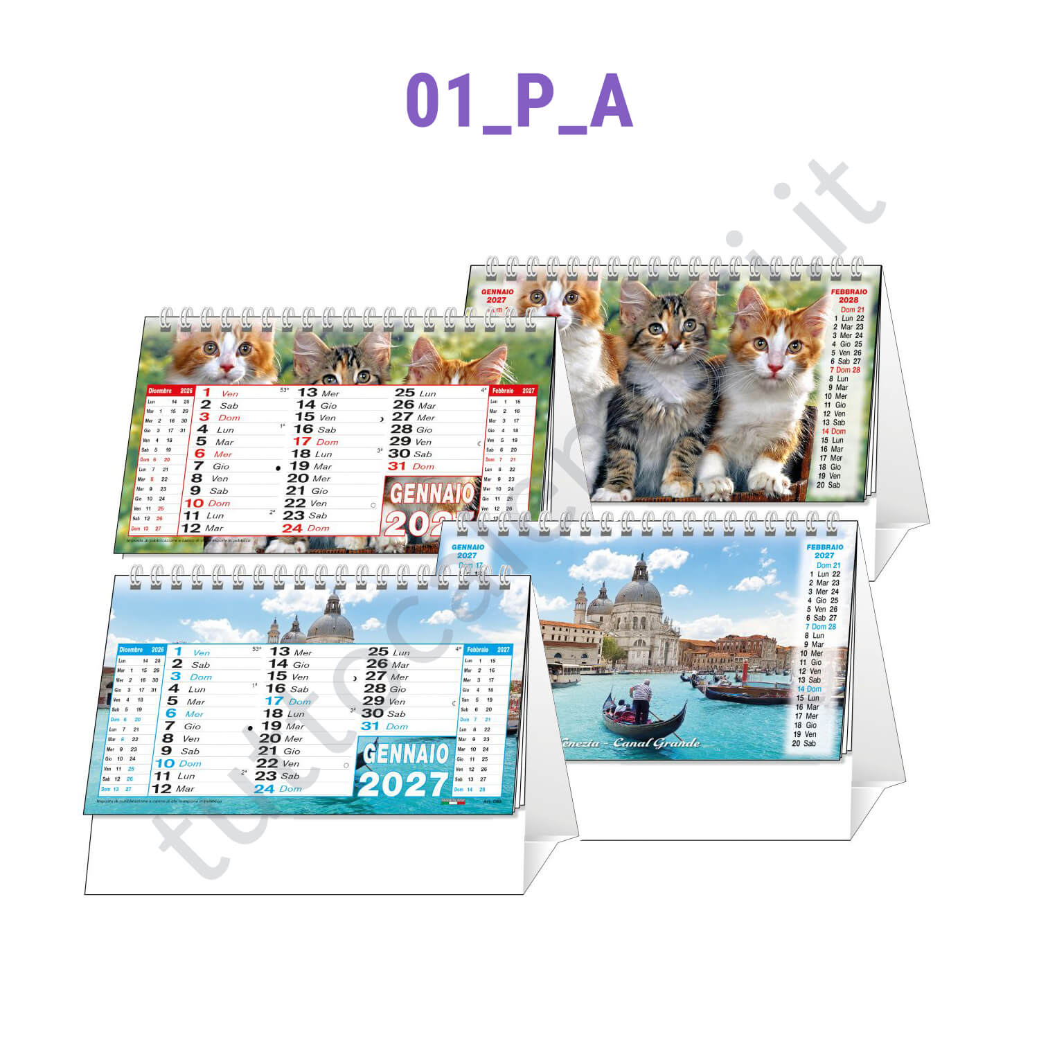 calendario da tavolo illustrato