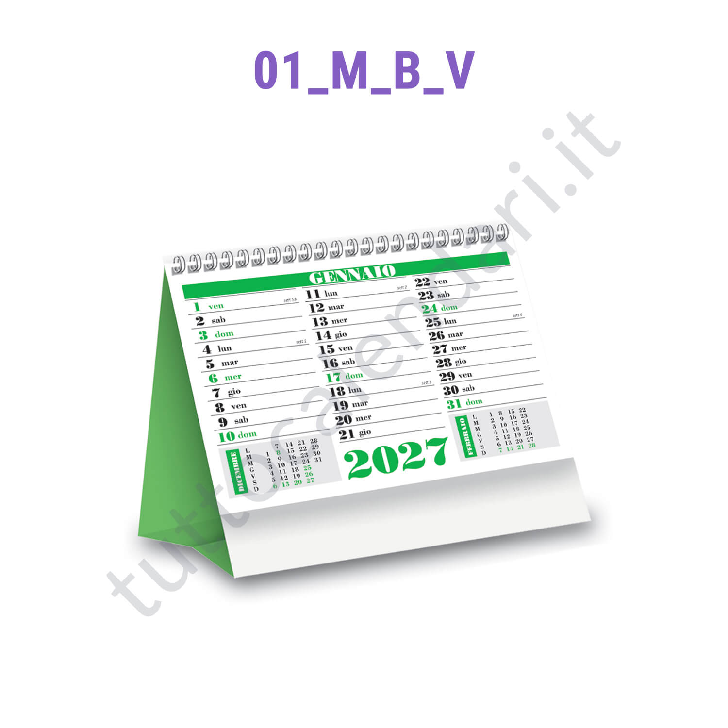 Calendario commerciale verde - farmacie ed erboristerie