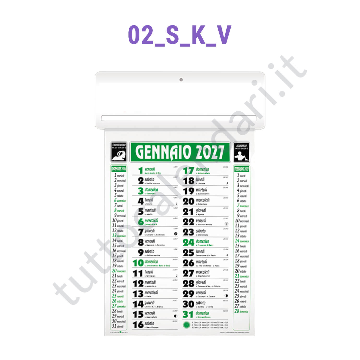 Calendario da parete passafoglio personalizzabile per farmacie ed erboristerie Stampa calendario da muro per farmacie ed erboristerie