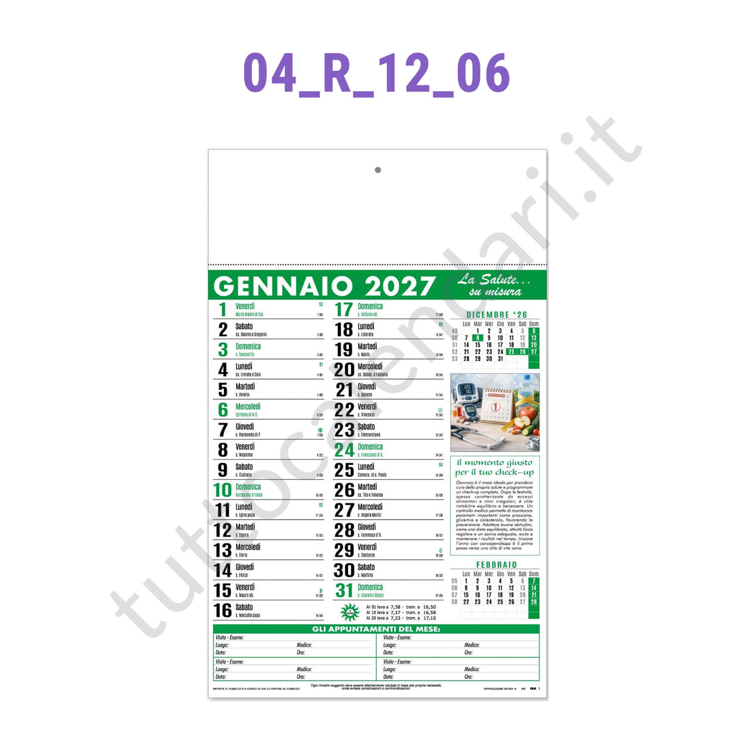Calendario mensile illustrato Calendario mensile illustrato