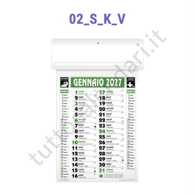 Stampa calendario da muro per farmacie ed erboristerie