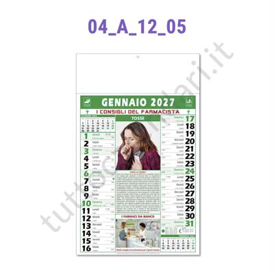 Calendario illustrato da parete 2028 per farmacie ed erboristerie