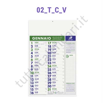 Stampa calendario da parete olandese per farmacie ed erboristerie