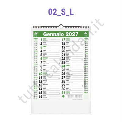 Stampa calendario olandese da muro per farmacie